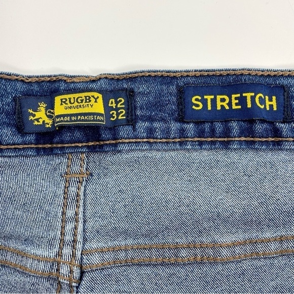 Rugby University Classic Denim Jeans Men’s 42 Waist 32 Length Stretch Fit - Picture 4 of 8